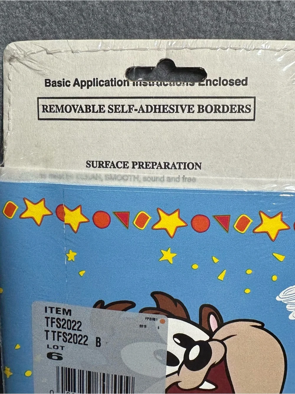 Looney Tunes Baby Taz Blue Self-Adhesive Border by Imperial